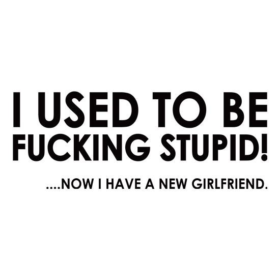 I Used To Be F**king Stupid!...Now I Have A New Girlfriend. t shirt